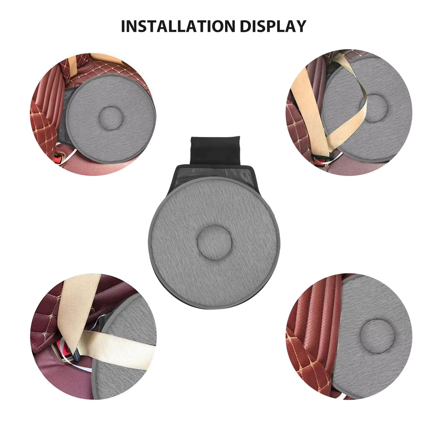 Car Seat Cushion Portable Soft Breathable 360 Degree Rotation Seat Cushion for Elderly Pregnant Women Rotating Car Seat Cushion