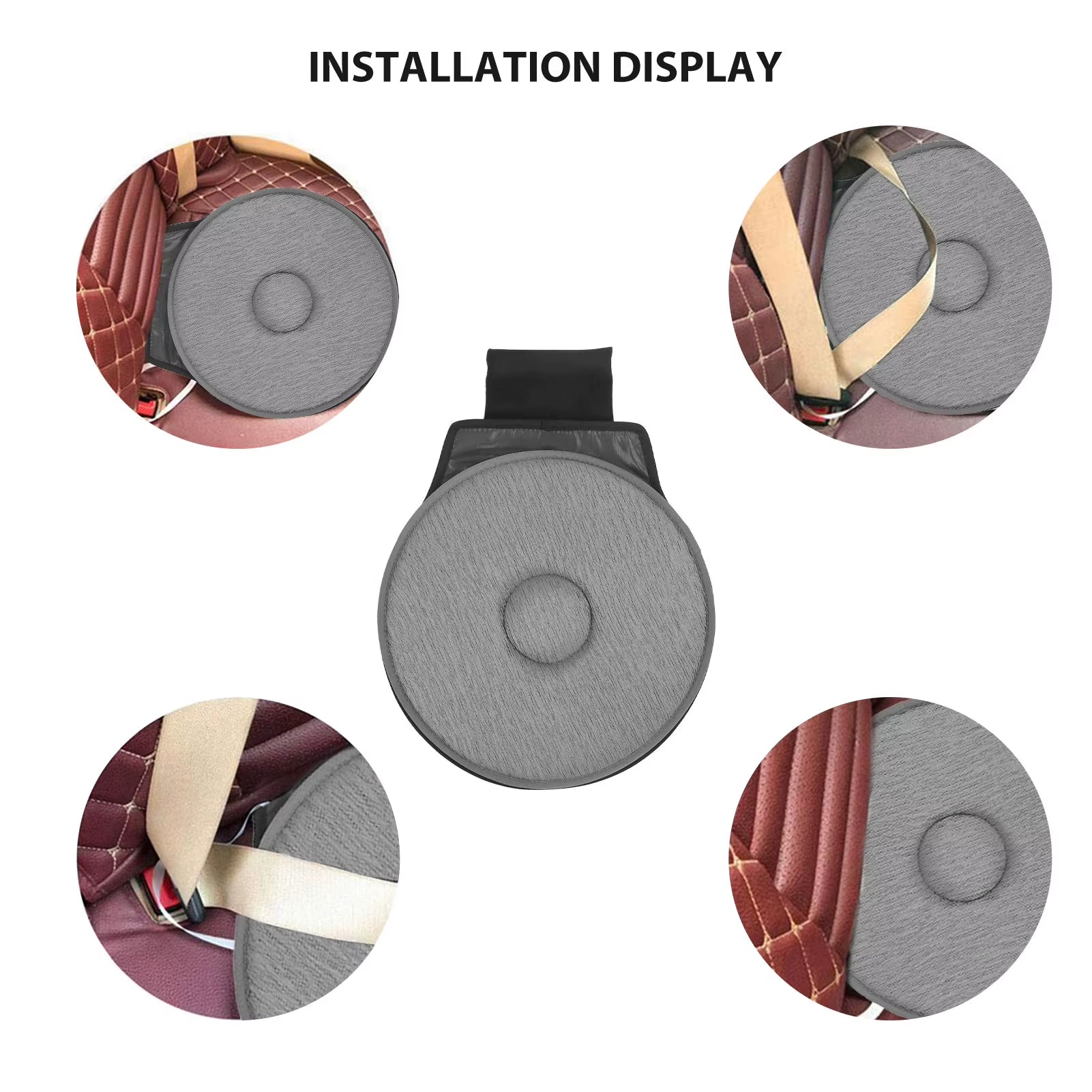 Car Seat Cushion Portable Soft Breathable 360 Degree Rotation Seat Cushion for Elderly Pregnant Women Rotating Car Seat Cushion