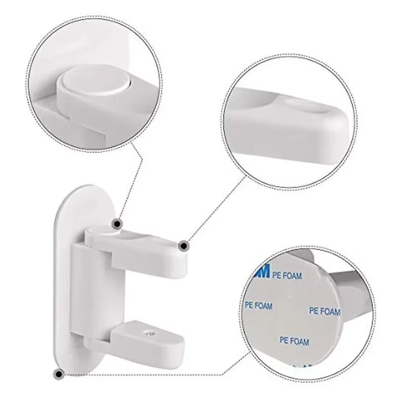 Door Lever Lock Universal Child Baby Safety Locks Handle Child Baby Punch-Free Multifunction Hidden Button Buckle Safety Lock