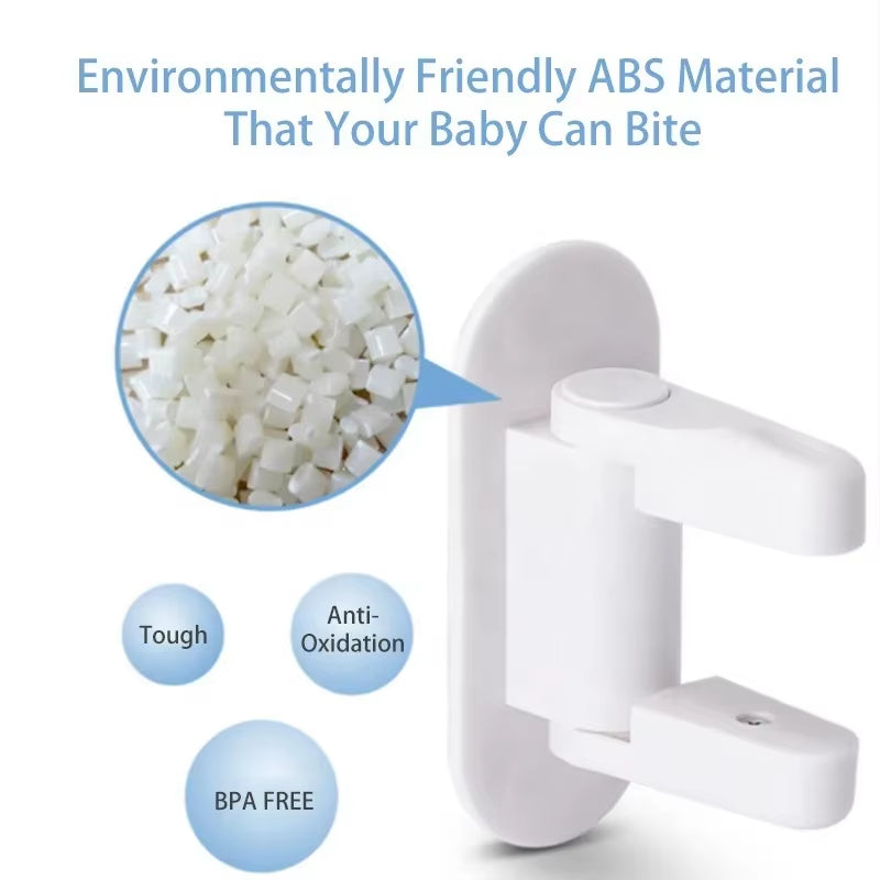 Door Lever Lock Universal Child Baby Safety Locks Handle Child Baby Punch-Free Multifunction Hidden Button Buckle Safety Lock