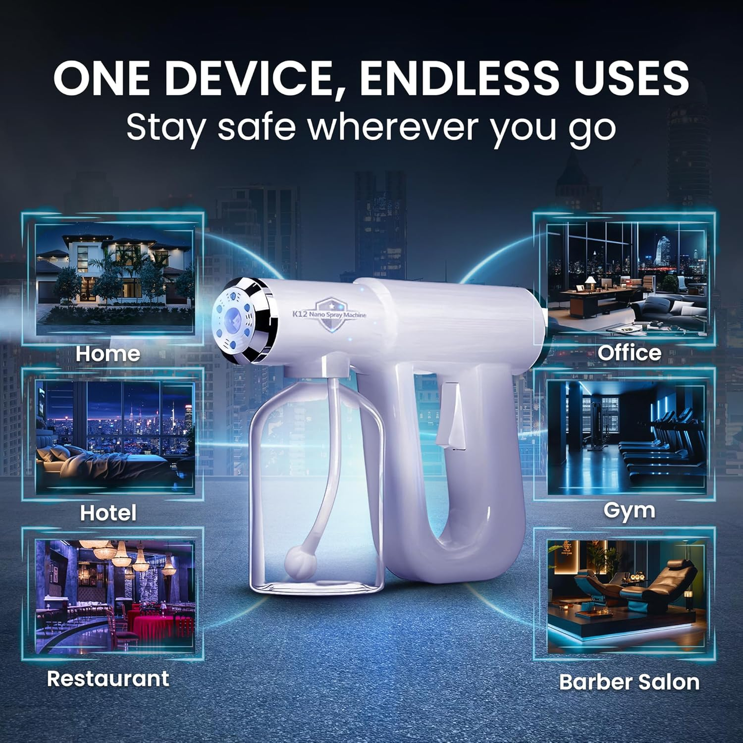 NanoGlow UV Mist Sanitizer Sprayer